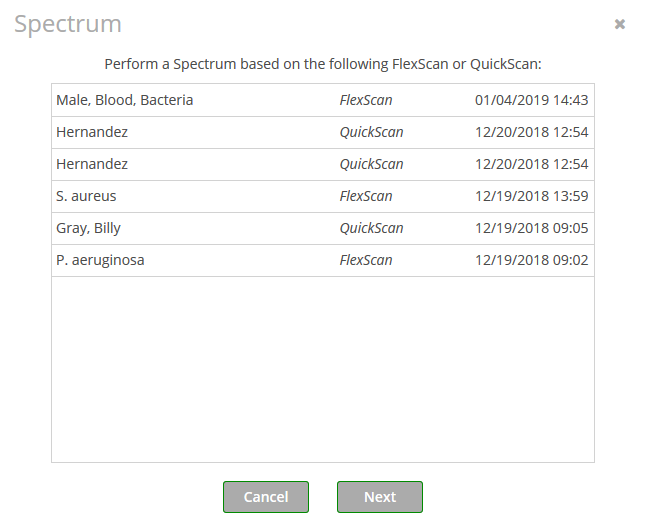 spectrum-query-selection